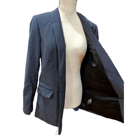 Scotch & Soda Maison Scotch Jolie Vagabonde Navy Patterned Blazer Size M - Picture 5 of 10
